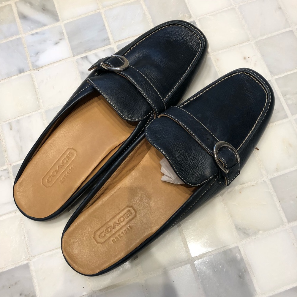 Coach Navy Lange Loafers